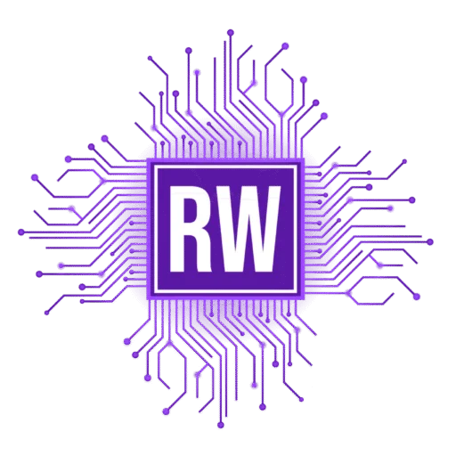 report writer ai site logo purple neon transparent